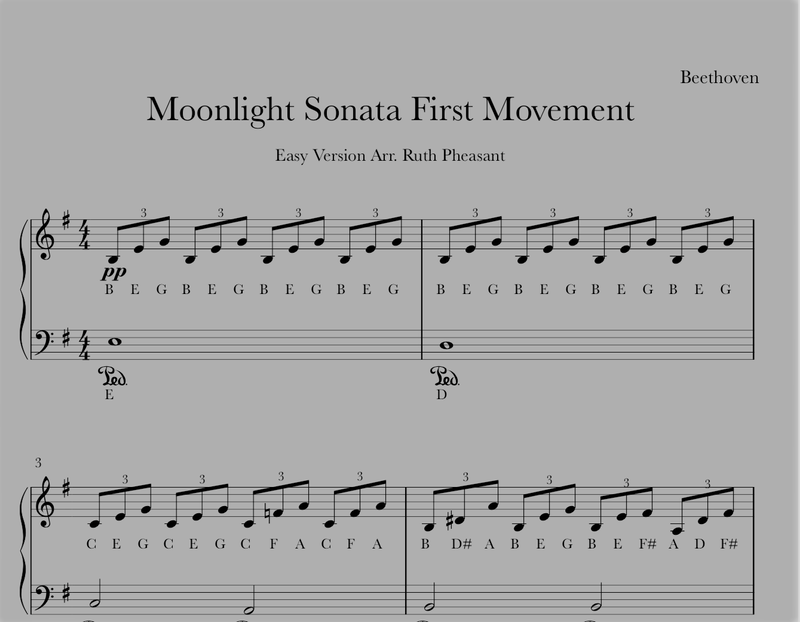 Moonlight sonata easy piano sheet music free - mazsafe